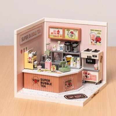 Rolife Super Creator Double Joy Bubble Tea Plastic DIY Mini 1:24 Dollhouse Gifts - image 1 of 4
