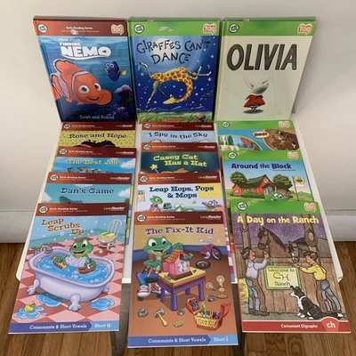 Leap Frog Early Reading Series LeapReader & Tag Books Lot of 14 - Image 1 of 4