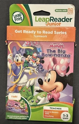 Leapfrog LeapReader Tag Jr Minnie Mouse The Big Bow-nanza Social &Memory Skills - Image 1 of 2