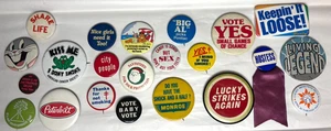 Pinback Button Pin Lot Cool Slogans No Junk 22 Total These Are My Best Most VTG - Picture 1 of 8