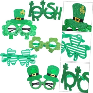 Patricks Day Celebration Clover Glasses St. Patrick’s Day Theme Party Decor - Picture 1 of 12