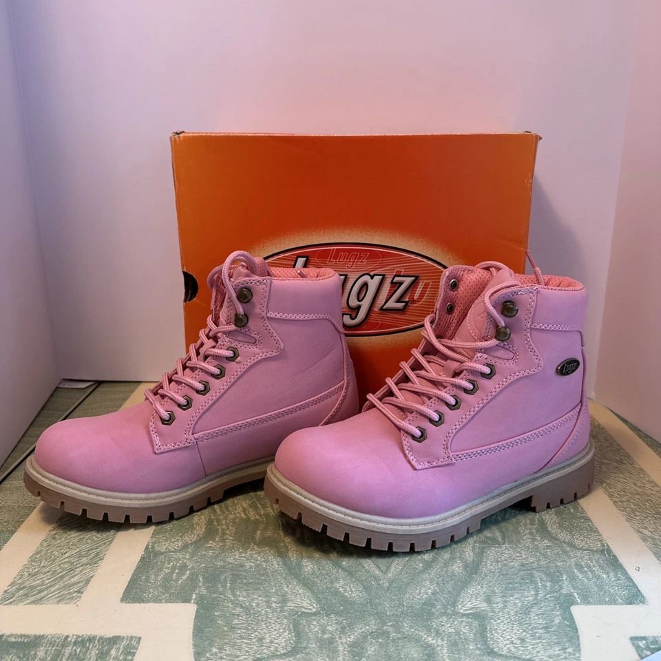 Lugz Mantle Hi Lace Up Womens Pink Casual Boots WMANTLHD-6554