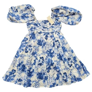 NWT Abercrombie & Fitch Emerson Floral Puff Sleeve Poplin Dress Size XXS Petite - Picture 1 of 5