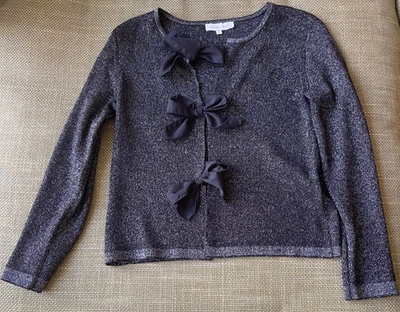 Silvian Heach Black with Silver Shimmer Top size XS chic and versatile  - Image 1 of 4