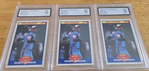 Lot (3) Randy Johnson 1989 Score Baseball Rookie card #645 Graded PGA GEM 10 - Picture 1 of 7