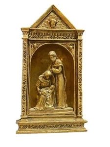 VTG MCM Jesus Mary & Joseph Golden Gilt Statue 1950s Florentine Christian - Picture 1 of 7