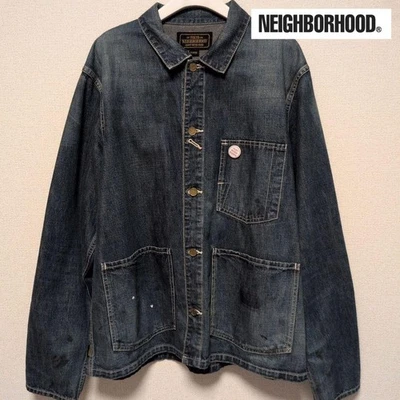 Macacão de algodão índigo bairro L vestuário de trabalho usado - Imagem 1 de 4