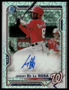 2021 Bowman #BMA-JD Jeremy De La Rosa Chrome Prospect Autographs Mojo Refractor - Bild 1 von 2