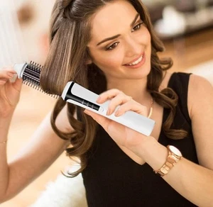 Cordless Hair Thermal Brush Curling Round Hot Iron 22mm Tangle Free Easy Use - Picture 1 of 24