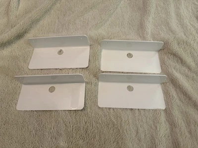 Set of Four Hard Plastic Wall Shelving. Approximately 9” long, 2” high - Image 1 of 4