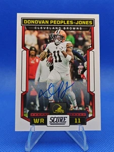 🔵 2023 Panini Score DONOVAN PEOPLES JONES Auto #213 Cleveland Browns - Bild 1 von 2