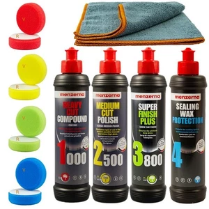 Menzerna Autopolitur Set 1000 2500 3800 SW + PP Polierpads 75/80mm - Bild 1 von 7