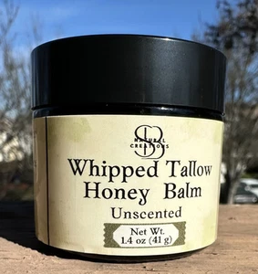UNSCENTEFD HALAL GRASS FED TALLOW HONEY AND CALENDULA INFUSED BALM ALL NATURAL - Picture 1 of 5