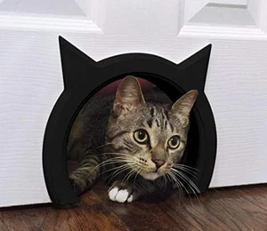 **BRAND NEW** Cat Door Interior Kitty Door Kitty Pass *BLACK* - Picture 1 of 6