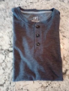 NEW! Mens Grey Short Sleeve Button Top Shirt - Picture 1 of 1