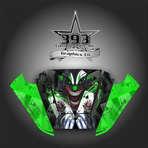 Kit de calcomanías gráficas Arctic Cat Wildcat Trail Pegatinas Envolvente Malvado Joker Capucha Verde - Imagen 1 de 1