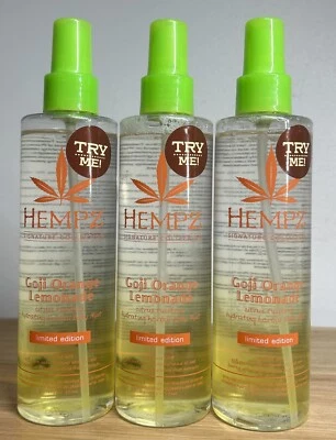 3x Hempz Goji Orange Lemonade Herbal Body Mist Limited Edition Spray 8.5oz - Image 1 of 3