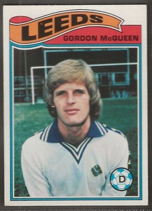 TOPPS-FOOTBALL (ORANGE BACK 1978)-#210- LEEDS - GORDON MCQUEEN 