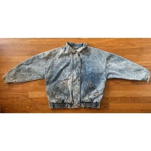Chaqueta de mezclilla Stefano de algodón lavado ácido raglán jean de colección años 80 S - Imagen 1 de 11