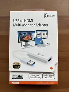 USB to HDMI Multi-Monitor Adapter- J5 Create HD 1080p - New In Box - Picture 1 of 3