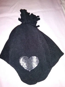 Gap Kids glitter heart Beanie pom pom top - Picture 1 of 3