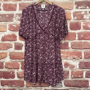 Abito Knox Rose donna viola medio Ditsy floreale crepe arricciato cottage casual - Foto 1 di 8
