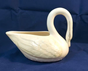 Vintage Belleek Fermanagh Ireland Porcelain Swan Creamer #0857 Green Mark MINT - Picture 1 of 10