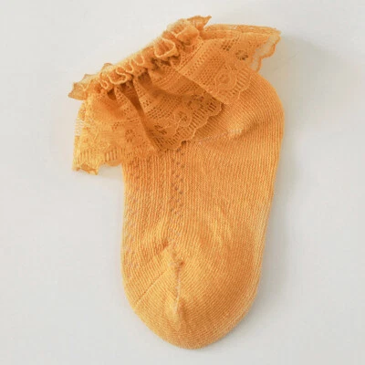 Bebé Niña Flor Princesa Malla Volantes Calcetines Bebé Tobillo Calcetín Doble Encaje Foto 1 de 4