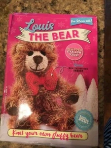 Bear Knitting kit , Louis the Bear stuffed toy Kit Let's Knit Love your yarn Art - Picture 1 of 2
