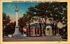 Vintage postcard Soldiers Memorial Monument and Wyoming County Court House