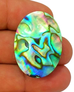 AMOLITA NATURAL 40 QUILATES SIRENAS DE FUEGO ABULÓN CABUJÓN OVALADO PIEDRA PRECIOSA BL-124 - Imagen 1 de 5