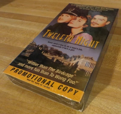 Twelfth Night VHS Helena Bonham Carter SEALED Promo Screener Shakespeare 1997 - Image 1 of 4