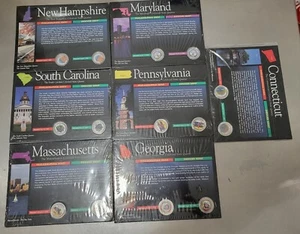 The American Painted Colorized Statehood Quarter Collection 7 States P/D Mint. - Picture 1 of 10