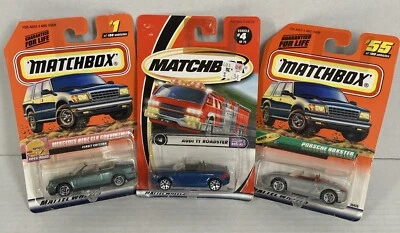 Matchbox Lot Porsche Boxster Audi TT Mercedes Benz CLK Convertible - Image 1 of 4