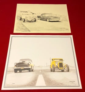 WOW! BEIDE 2-spurige Blacktop, Racing, amerikanische Graffiti, R Witter, Ian Jones Drucke - Bild 1 von 10