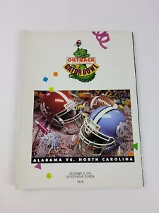 Alabama Crimson Tide Football Program Gator Bowl Carolina del Norte 1993 De colección Años 90 - Imagen 1 de 6