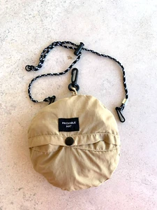 Hat - Unisex Packable Folding Hat men/women Khaki chin strap belt clip - Bild 1 von 4