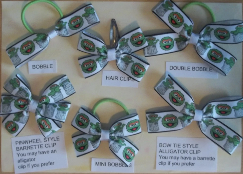 HANDMADE HAIR BOWS - SESAME STREET - Image 1 of 1