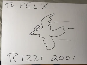 JAMES RIZZI "Original Rizzi-Bird Zeichnung" - Signiert & datiert  - UNIKAT - Bild 1 von 2