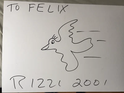 JAMES RIZZI "Original Rizzi-Bird Zeichnung" - Signiert & datiert  - UNIKAT - Bild 1 von 2