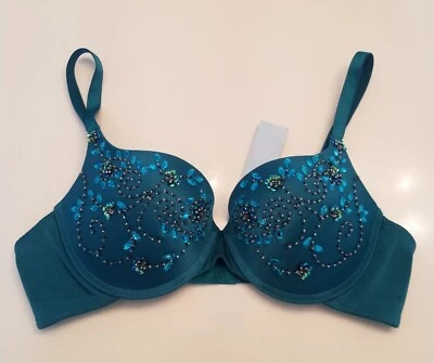 Бюстгальтер Marciano 36B бирюзовый пуш-ап красивый бисер на косточках бюстгальтер новый с Ярлыками Рекомендуемая розничная цена производителя $98  - Изображение 1 из 4