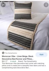 Queen-Bett Läufer, marokkanische Atmosphäre, ideal für STR/Urlaub Zuhause, Einzelhandel 93,00 - Bild 1 von 8