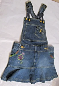 NWT Route 66 Girls Denim Overalls Skirt Embrodered 4/5 - Picture 1 of 5
