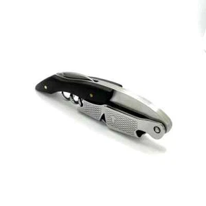 Carbon E6 Professional Waiter's Corkscrew Wine Bottle Opener - Black Handle - Picture 1 of 3
