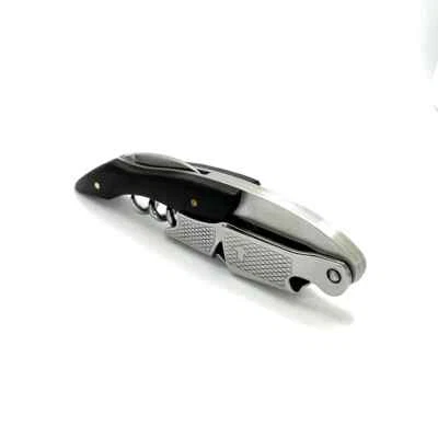 Carbon E6 Professional Waiter's Corkscrew Wine Bottle Opener - Black Handle - Image 1 of 3