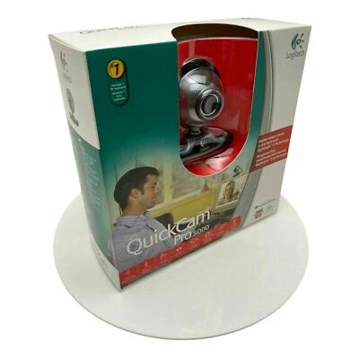 LOGITECH Quickcam Webcam Pro 5000 & Built in Mic Zoom Skype Teams Calls Office - Image 1 of 4