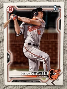 2021 Bowman Draft 1st Prospect RC Colton Cowser #BD-166 Orioles QTY AVAILABLE - Picture 1 of 2