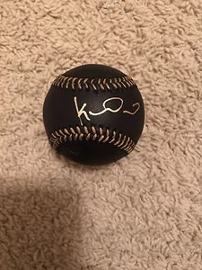 Kevin Maitan Auto Signed Rawlings Official Major League Black Baseball Angels - Picture 1 of 1