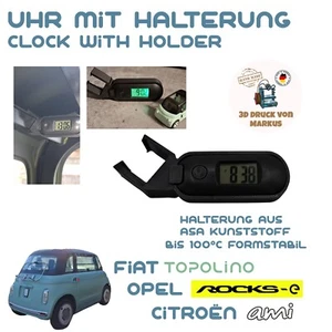Uhr mit Halterung für Fiat Topolino, Opel Rocks, Citroen Ami - Bild 1 von 5