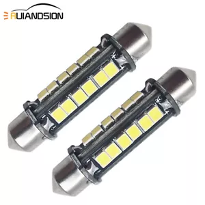 2pcs 44MM 2835 24 LED White Interior Festoon Dome Reading Light Lamp DC24V 480LM - Picture 1 of 6